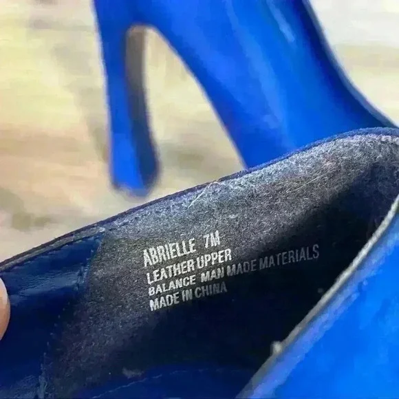 Kelsi Dagger Abrielle Blue Suede Platform Heels Women’s Size 7 Leather Upper - Picture 8 of 10
